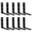 Black, variant on MasteelfCA 10pcs Angle Brackets Shelf Brackets Angle Iron Brackets Heavy Duty L Brackets for Shelves