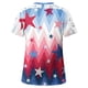 thumbnail image 5 of Fiudx Camisetas para Mujer Blusa de Encaje con Cuello Redondo y Manga Corta con Estampado para Mujer, 5 of 5