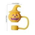 thumbnail image 3 of WEGFTDUOP Ghost Pumpkin Halloween Straw Covers Cap Silicone Pumpkin Ghost Drinking Straw Topper Accessories Reusable Tumbler Accessories Halloween Decorations, 3 of 6
