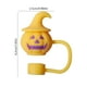 thumbnail image 3 of Tapas de pajita de Halloween con forma de calabaza fantasma, tapa de silicona para pajita, accesorios reutilizables para vasos, decoraciones de Halloween, 3 of 6