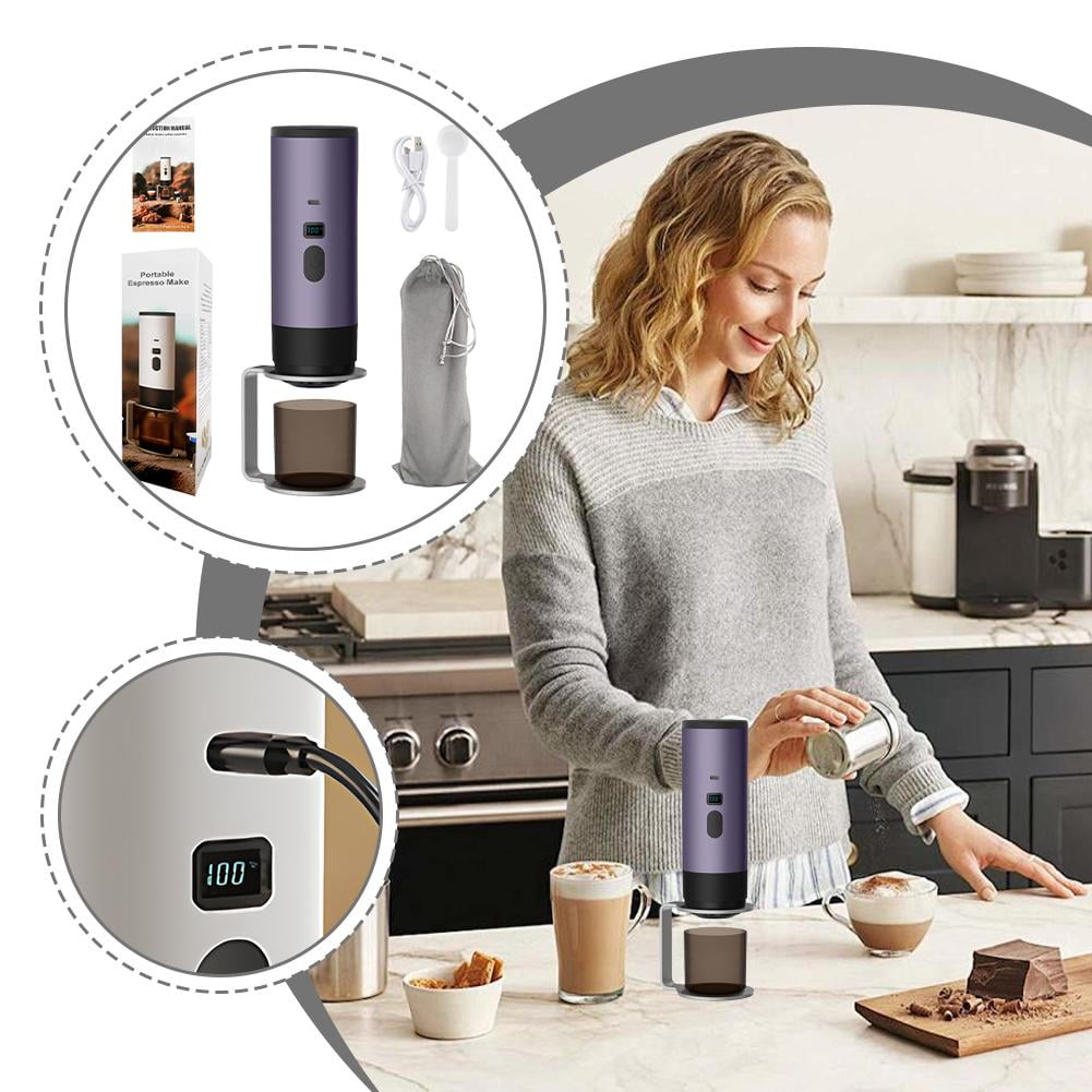 Portable Coffee Maker For Nespresso Capsules USB Powered 90ml Capacity Rapid Heating Lightweight For Travel Camping Office Home Use