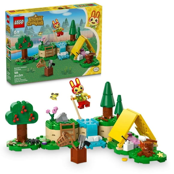 LEGO Animal Crossing Bunnie’s Outdoor Activities Buildable Creative Playset for Kids, Includes Video Game Toy Minifigures Tent and Rabbit, Animal Crossing Toy for Girls and Boys Aged 6 and Up, 77047, Includes 164 Pieces, Ages 6+