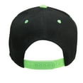thumbnail image 4 of Gelante® Plain Blank Flat Brim Adjustable Snapback Baseball Caps WHOLESALE LOT 12 Pack - Black Green, 4 of 4