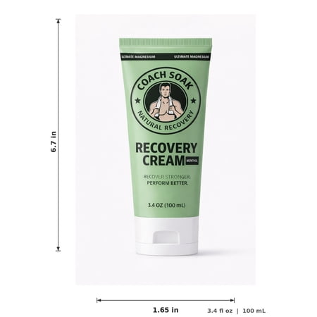 Coach Soak Menthol Infused Muscle Recovery Cream For Post-Workout Relief