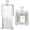 White, variant on 2 Pack Qtip Holder Thick Glass Apothecary Jars with Lid for Bathroom Accessories Vanity Organizers and Makeup Storage for Cotton Ball, Swabs, Makeup Sponges, Candy, Jewelry, Clear