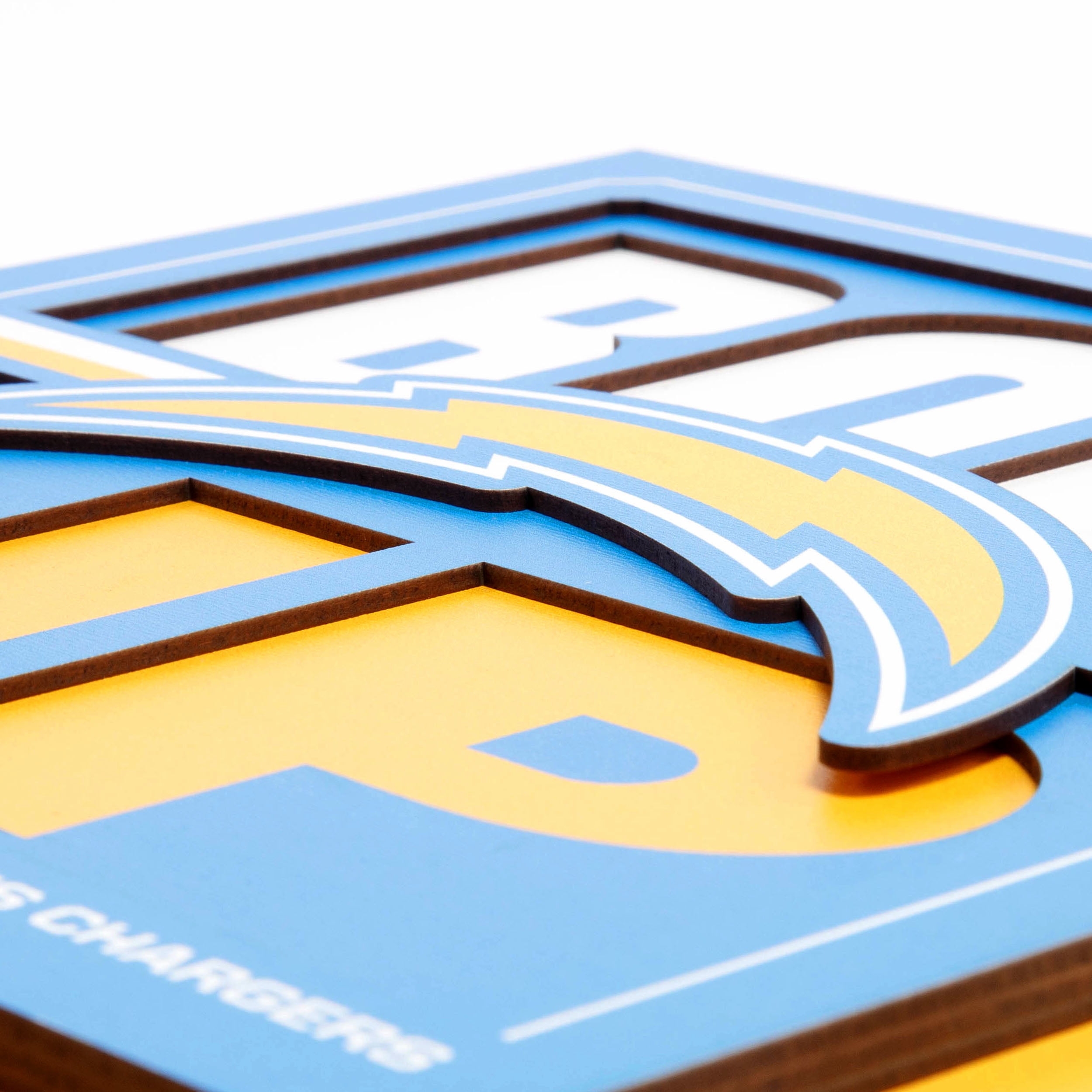 IDNA Los Angeles Chargers 12" x 12" Slogan Series 3D Wall Art