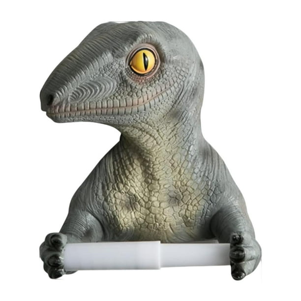 Porta Rollo de Papel Higiénico de Dinosaurio, Decorativo, de Resina 3D, con Dibujos Animados, para Organizar El Baño.