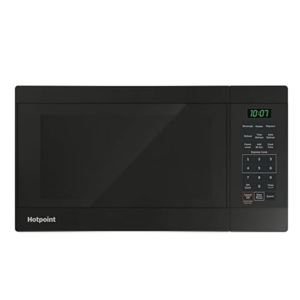 Horno microondas de encimera Hotpoint RES1072DTBB de 0.7 pies cúbicos, color negro