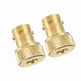 thumbnail image 3 of 2 conectores adaptadores de conversión BNC hembra a SMA macho dorados, 3 of 14