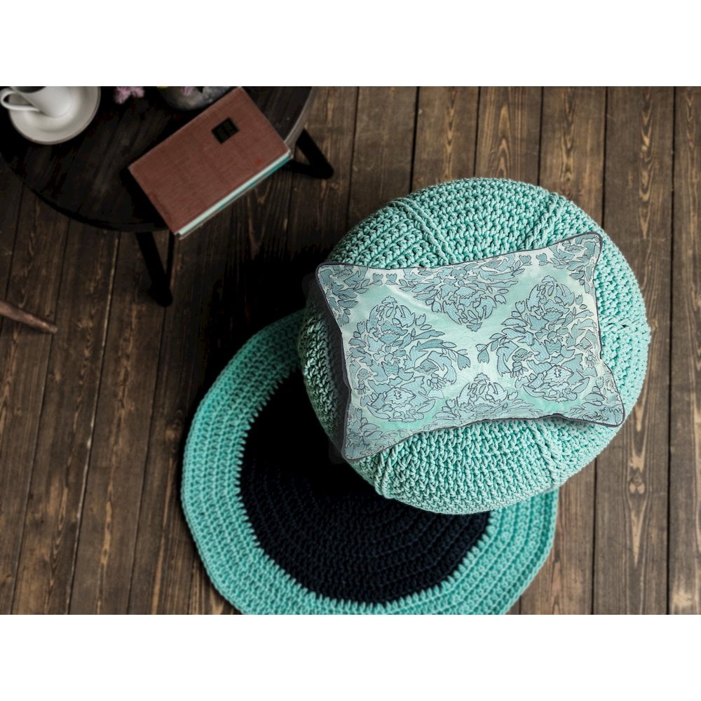 LR Home Mint and Gray Decorative Throw Pillow
