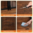 thumbnail image 3 of QinaQin Jaula mueble para perro con comedero giratorio, kennel de madera para interior con puerta personalizable y 2 tazones de acero inoxidable, ideal para integrar en casa, 3 of 7