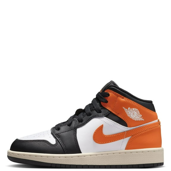 Big Kid's Jordan 1 Mid Starfish/Black-White-Sail (DQ8423 801) - 7