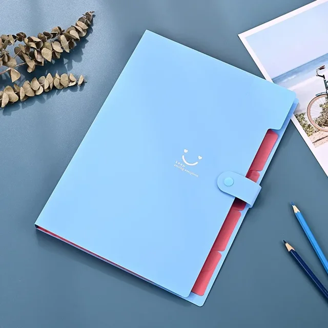Carpeta de órgano A4, 5 capas, colores macarrón, administrador de archivos, almacenamiento, carpeta Simple para estudiantes, escuela y suministros de papelería de oficina