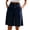 Navy, variant on Noric Women's Cotton High Rise Bermuda Shorts Button Front Wide Leg Loose Fit Casual Summer Beach Shorts with Pockets