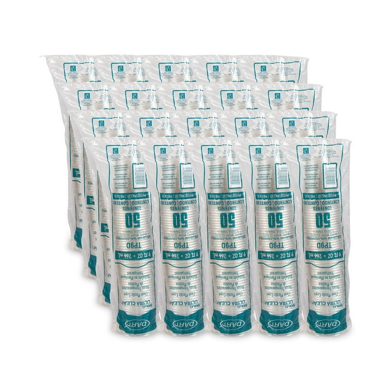 Ultra Clear PET Cups, 9 oz, Tall, 50/Bag, 20 Bags/Carton Ultra Clear PET Cups, 9 oz, Tall, 50/Bag, 20 Bags/Carton
