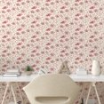 thumbnail image 2 of Ambesonne Floral Inspiration Peel & Stick Wallpaper for Home, Botanical Theme, 13"x72", Dried Rose and Eggshell, 2 of 5