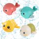 thumbnail image 1 of Paquete de 4 juguetes de baño, juguetes de baño para bebé, juguetes de baño, juguetes flotantes de animales, juego de agua para piscina, juguetes de ducha para niño niña, juguete de bañera, regalo par, 1 of 5