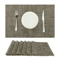thumbnail image 2 of Unique Bargains Durable Placemats for Dining Table, Resistant Kitchen Place Mats Set of 6 Coffee 18" x 12", 2 of 6