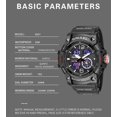 thumbnail image 4 of (Verde militar) Relojes para hombres Reloj de pulsera deportivo impermeable al aire libre militar Fecha Multifunción LED Cronómetro con alarma, Relojes digitales para hombres, Cara grande, Digital, 4 of 5