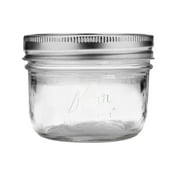 Kerr Glass Mason Jar W/ Lid & Band, Wide Mouth, 8 Ounces, 12 Count