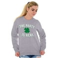 thumbnail image 4 of St Patricks Day The Party Is Here Sweatshirt for Men or Women Brisco Brands S, 4 of 6