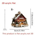 thumbnail image 3 of FastXmas Christmas Cartoon Warm Cabin Decorative Hanging Ornaments,3.14 x 3 Inch/8 x 7.7 cm Cute Cartoon 2D Acrylic Warm Cottage Pendants Christmas Tree Decorations for Car Home School Bag Pendant, 3 of 5
