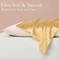 thumbnail image 6 of Silk Pillowcase 2Pcs Cool Comfortable and Breathable For Hair Skin Anti Aging, Cooling Zipper Pillowcase For Acne Free Sleep Wrinkle Prevention(M,Camel), 6 of 8