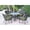 Green, variant on Jeco 5pc Windsor Espresso Wicker Dining Set with Black Cushions