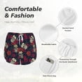 thumbnail image 4 of Pofeuu Roses Skulls Print Women's Athletic Shorts Running Workout Shorts Tummy Control Quick Dry Gym Shorts with Pockets Double layer sports shorts-X-Large, 4 of 7