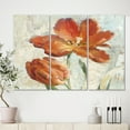 thumbnail image 1 of Designart - Tulipe Perroquet Orange - Toile Enveloppée Traditionnelle, 1 of 1