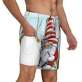 thumbnail image 3 of Balery Funny Christmas Gnome Mens Swim Trunks Swim Shorts for Men Quick Dry Inseam Beach Shorts with Compression Liner Pocket-XX-Large, 3 of 9