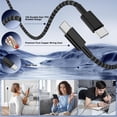 thumbnail image 2 of 65W 3-Port Super Fast Charger Type C, PD USB C Charger Block, 4-Pack Braided USB C Cables (3/6/6/10FT), Multi Port Charging Cord for iPhone 17/16/15, Samsung Galaxy S26 Ultra/S26,Laptops-Black Case, 2 of 9