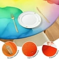 thumbnail image 4 of Colorful Tie Dye Stain Pattern Round Fitted Tablecloth with Elastic Edge,Dining Table Cover Waterproof,Outdoor Round Tablecloth for Camping,Dining,Indoor and Outdoor, 4 of 7