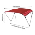 thumbnail image 6 of 3 Bows Boat Top Cover Sun Shade Includes Mounting Hardwares Aluminum Alloy Frame IP85 Waterproof, 6 of 18