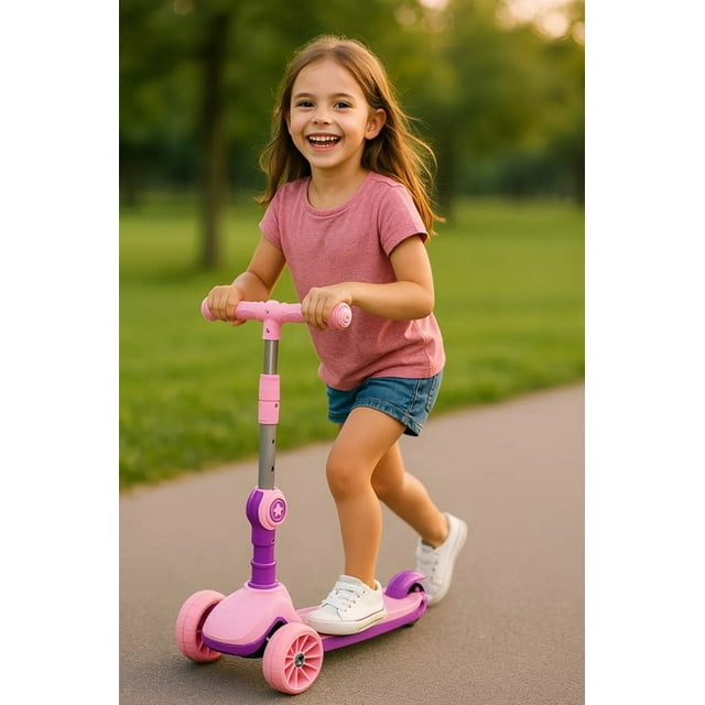 Scooter Patín Multifuncional Plegable Infantil Luces en llantas y plataforma es Musical