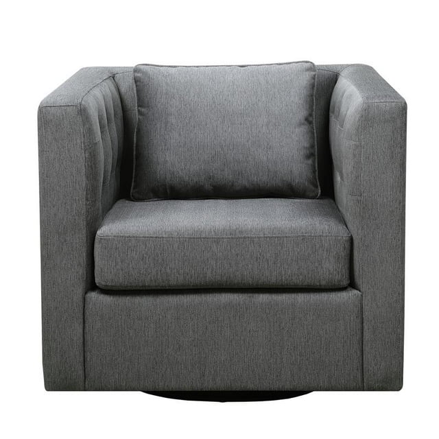 Pulaski 156-DSA460-006-347 Portier Touffeté Bras Intérieur Pivotant Accent Chaise Gris