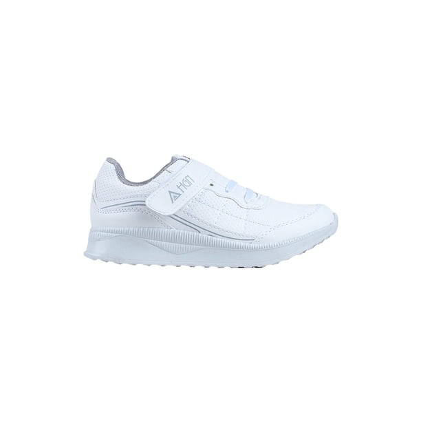 Tenis Niño HGN by MR SHU Deportivo Entrenamiento Escolar Velcro blanco 18.5
