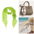 thumbnail image 5 of Unique Bargains 1 Pc Scarf Pattern Rose Neck Scarf Fluorescent Green, 5 of 5
