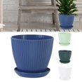 thumbnail image 4 of Mosiee 5Pcs Plant Pots Plastic Flower Pots For Succulents Cuttings 6Inch Pots Flower Plant Container Garden Rools Parts, 4 of 8