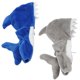 thumbnail image 1 of Linda Ropa de Muñeca Tiburón Regalos para Niñas para Muñeca 1:12 Gris + Azul, 1 of 9