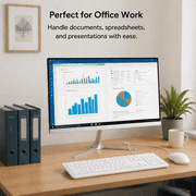 PTZZHEDM 21.5 All-in-One Desktop PC, Intel i5-2520M, 8GB RAM, 256GB SSD, Win10 Pro, White