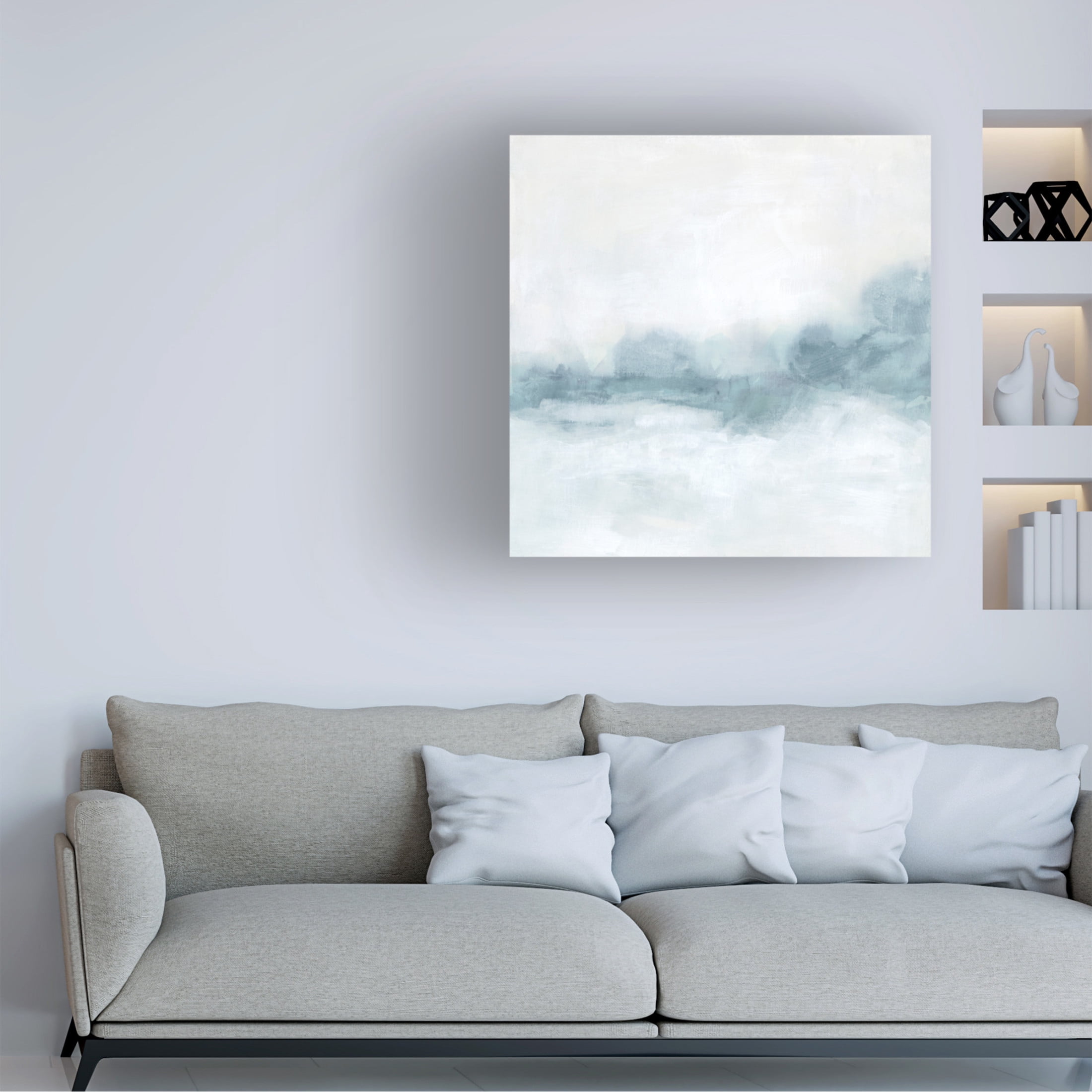 Trademark Fine Art June Erica Vess  Moody Blue Mist II Canvas Wall Art