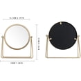 thumbnail image 3 of Miroir de Maquillage Miroir de Meuble-Lavabo Simple Face Vintage Rotation à 360° Miroir Cosmétique en Métal Miroir de Beauté Rond Miroir de Maquillage Fait à la Main pour Commode Coiffeuse Table Bureau - Champagne God, 3 of 7