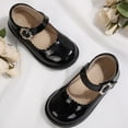 thumbnail image 5 of Rexoro Girls Mary Janes Dress Shoes Faux Patent Leather Hook Loop Toddler Flats for Wedding Party, 5 of 7