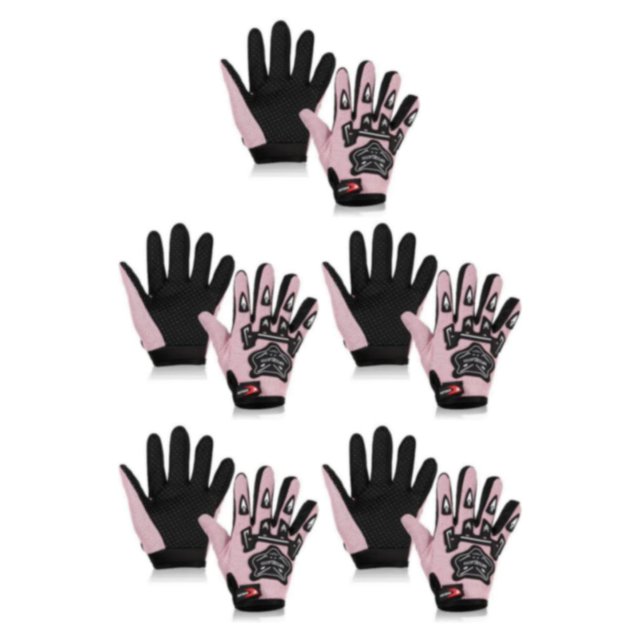 Youkk Polyester Stay Warm And Dry With These Full Finger Motorcycle Gloves For Winter Rides Winter Gloves pink 5Set
