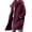 Wine plus size winter coat a1, variant on thefmos Women Plus Size Fall Winter Hooded Button Down Loose Coat Casual Basic Solid Fashion Outwear, Navy L
