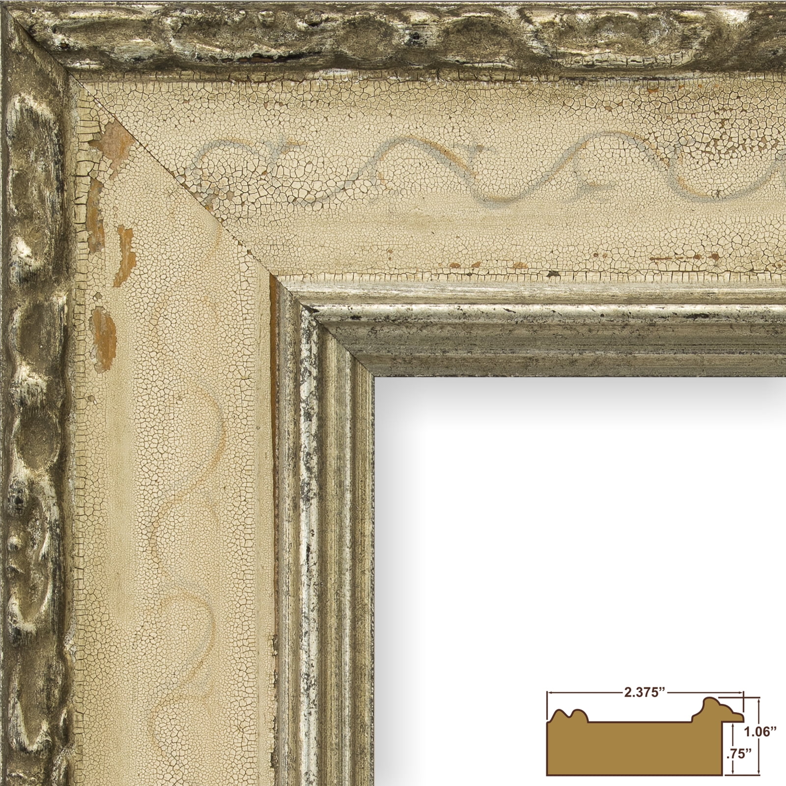 11x17 Inch Antique Silver Picture Frame 5344521117 Craig Frames 2.375