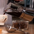 thumbnail image 4 of The London Sip Glass and Stainless Steel Stovetop Espresso Maker Moka Pot Italian Coffee Percolator, Glass, Medium (10.14 oz), 4 of 6