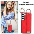 thumbnail image 6 of Allytechgroup Galaxy S22 Plus Case with Keychain, Luxury Girly PU Leather Back Cover Bracket Stand Shockproof Bumper Drop Proof Phone Case Cover for Samsung Galaxy S22 Plus, Red, 6 of 8