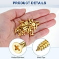 thumbnail image 2 of Uxcell 100-Pack Wood Screws, M3.5 x 10mm Brass Phillips Flat Head, 2 of 6